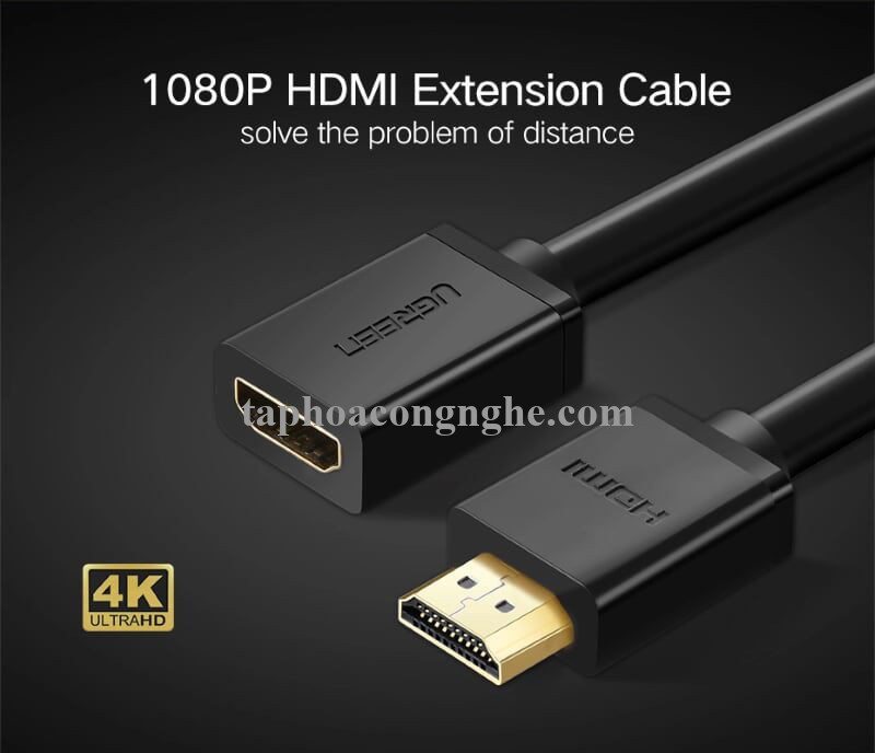 Ugreen 10146 5M màu Đen Cáp tín hiệu HDMI nối dài hỗ trợ 4K x 2K HD107 30010146